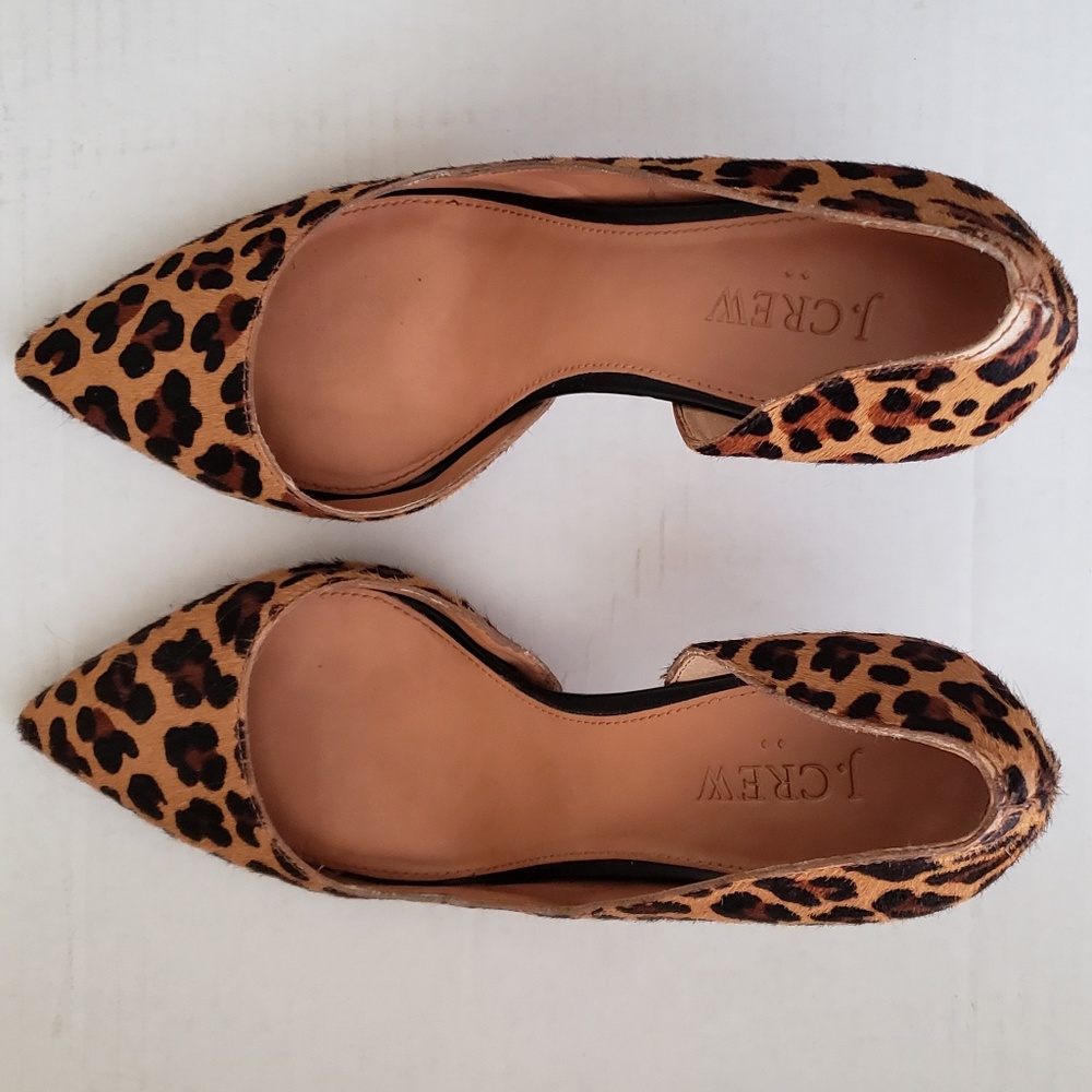 J. Crew Animal Print Heels Sz 8 GUC